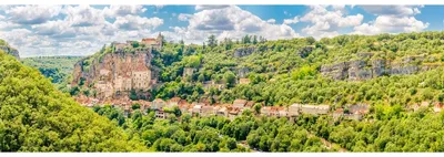 Image de Tableau sur toile Rocamadour 30x97 cm, Tableau mural moderne pour décoration intérieure