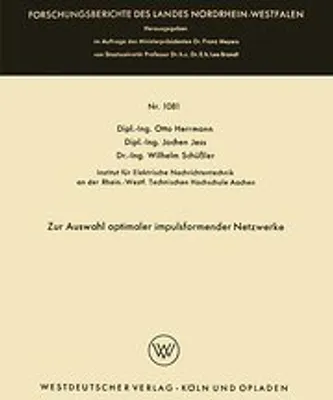 Obrázok produktu pre Zur Auswahl optimaler impulsformender Netzwerke