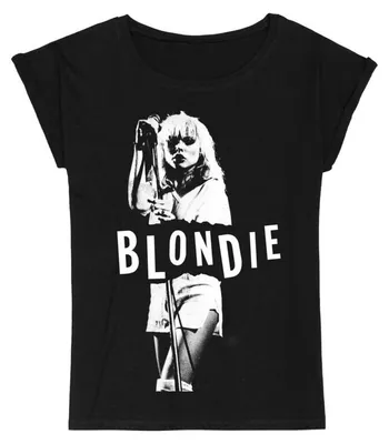 Produktbild von Blondie T-Shirt Damen On Stage schwarz Band-Merch, Bands 100% Baumwolle XL