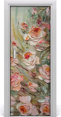 Produktbild von Tulup Türaufkleber 75x205 cm Dekorative Aufkleber Selbstklebend Wasserdichte Tapete Abnehmbar Schlafzimmer Wohnzimmer Wohnkultur - Roses