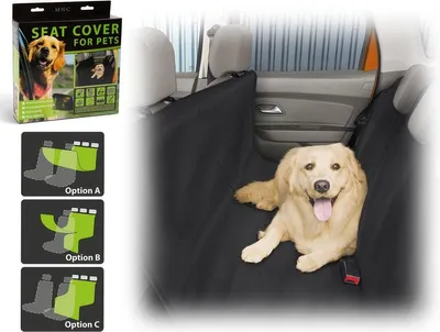 Produktbild von MNC - Hundedecke Auto-Rücksitzschutz - Schwarz - 130 x 160 CM - Zweiteilbar!