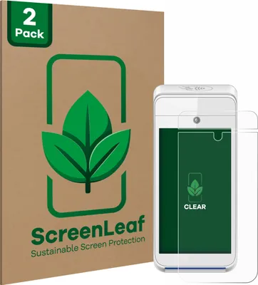 Produktbild von 2x ScreenLeaf Schutzfolie für Pax A920 nachhaltiger Displayschutz Display Schutz Folie Klar Transparent