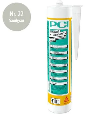 Produktbild von PCI Silcoferm® S Silikon Dichtstoff für innen und aussen sandgrau 310 ml