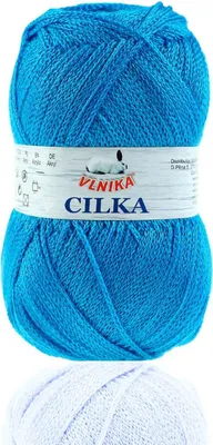 100g Strickgarn CILKA by VLNIKA Klassikgarn Strickwolle mit Schimmereffekt, blau