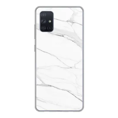 Produktbild von MuchoWow® Handyhülle Schutzhülle Hülle für Samsung Galaxy A71 Marmor - Weiß - Linie - Muster - Luxus - Marmoroptik Silikon Softcase Handy Hülle - Kartenbesitzer