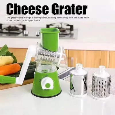 Produktbild von Famanu Käsereibe Gemüseschneider - Handbetriebene Walnussmühle mit starker Saugnapf