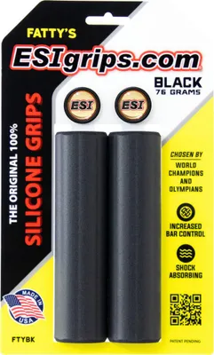 Image de Poignées ESI Fatty 35 mm longueur 130 mm silicone guidon noir FTYBK