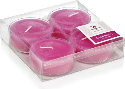 Produktbild von Maxi-Duftteelichter Cranberry 21 x Ø 57 mm, 4 Stück