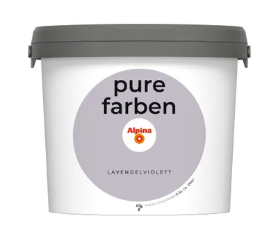 Produktbild von Alpina pure farben Wandfarbe lavendelviolett 2,5 L