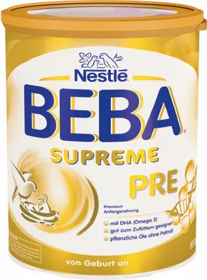 Produktbild von Nestlé BEBA Supreme Pre, Säugling Milch, Babynahrung, Anfangsmilch, Von Geburt an, Dose, 800 g, 12465601