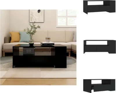 Obrázek produktu pro vidaXL Konferenční stolek černý 102x55x42 cm materiál na bázi dřeva - Konferenční stolky