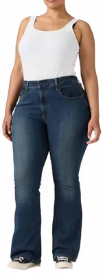 Obrázok produktu pre Dámske džínsy Levi's 726 s vysokým pásom a rozšírenou spodnou časťou, farba Blue Swell, veľkosť 32W / 32L