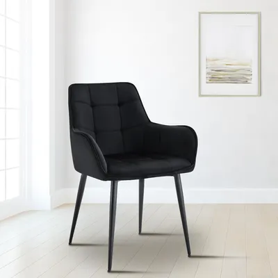 Produktbild von Esszimmerstuhl HLO-CP117 Samt schwarz