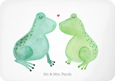 Produktbild von Mr. & Mrs. Panda magnet Frosch Liebe - Weiß - Geschenk, zettelhalter, whiteboardmagnet, Hochzeitstag, Freundin, Kühlschrankmagnet, Notizhalter, haftmagnet, Frösche