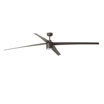 Zdjęcie produktu dla Energooszczędny wentylator sufitowy z oświetleniem LED i pilotem zdalnego sterowania Attos Brown 213 cm