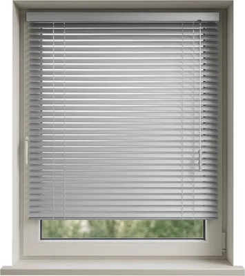Produktbild von 75x130 cm Jalousien Fenster ohne Bohren Innen Silber 25 mm Montage-Teile Inklusive Klemmhaltern Klemmfix Wand- oder Deckenmontage Sonnenschutz