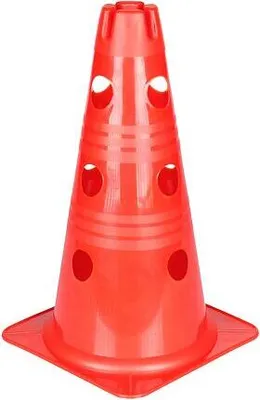 Image de Cône Vario avec trous rouge 30 cm paquet 1 pc