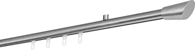 Produktbild von Gardinenstange Maß Innenlauf 20mm Rag 1-lauf Decke 1,5cm Farbe: Edelstahl-Optik, Größe: 310cm
