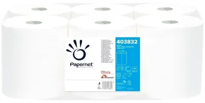 Obrázek produktu pro Ručník papírový Papernet Centrefeed 403832, 2vrstvý, celulóza, role, o 19,5 cm, 108 m, bílý, 6 ks