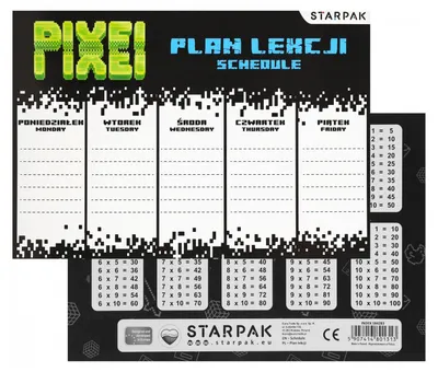 Obrázek produktu pro Plán výuky s tabulkou násobení A5 Pixel Game 2 Starpak