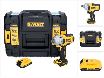 Image de Visseuse à chocs sans fil DeWalt DCF 892 NT 18 V 813 Nm 1/2" sans balais + 1 batterie 2,0 Ah + TSTAK - sans chargeur