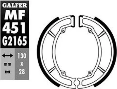 Obrázek produktu pro Brzdová čelist Galfer MF451
