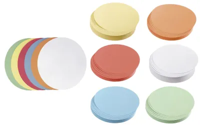 Immagine prodotto di Franken UMZ2099 Biglietto di presentazione - cerchio grande, 195 mm, assortito, 500 pezzi