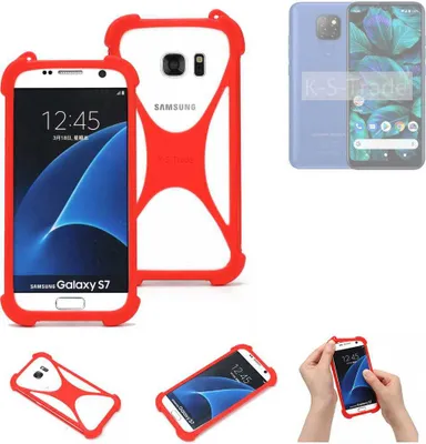 Produktbild von K-S-Trade Handy-Hülle kompatibel mit General Mobile GM 20 Schutz-Hülle Bumper Silikon Schutz Hülle Cover Case Silikoncase Silikonbumper TPU