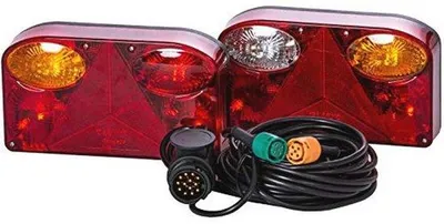 Produktbild von Famanu Anhänger Rücklichter Set mit 5 m Kabel und 13-poligem Stecker