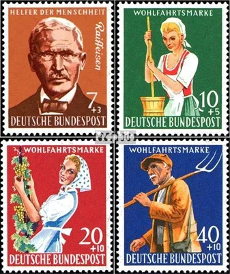 Produktbild von Briefmarken BRD (BR.Deutschland) 1958 Mi 297-300 (kompl.Ausg.) postfrisch Landwirtschaft