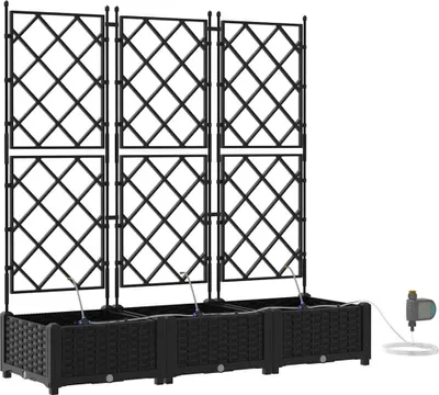 Immagine prodotto di Vaso da giardino 3 pcs Nero 120 x 40 x 126 cm Plastica