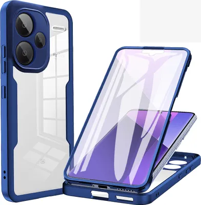 Obrázek produktu pro Ochranné pouzdro pro Xiaomi Redmi Note 13 Pro+, vestavěný chránič displeje 360° plná ochrana pouzdro na mobilní telefon Blue