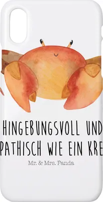 Produktbild von Mr. & Mrs. Panda Iphone 10 Handyhülle Sternzeichen Krebs - Weiß - Geschenk, Krebse, Meerestier, Hülle, X, Krabbe, Cover, Handy, Geburtstag Juni, Meer