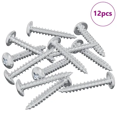 Image de vidaXL Vis à bois 12 pcs argent M4 x 25 mm acier