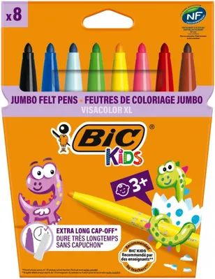 Obrázok produktu pre BIC KIDS perá s vláknovým hrotom Visacolor, balenie 8 ks