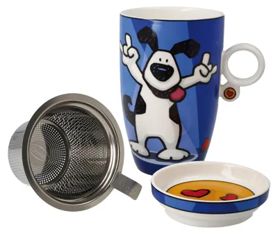 Produktbild von Goebel Ed Heck Rock On Teetasse mit Deckel und Sieb