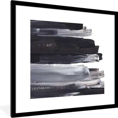 Produktbild von MuchoWow® Gerahmtes Poster Farbe - Schwarz - Design 40x40 cm - Poster mit Schwarzem Bilderrahmen Wandposter Rahmen Foto Bilder - Poster - Plakat im Rahmen
