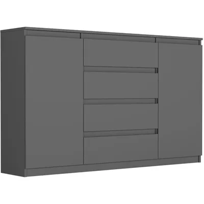 Obrázek produktu pro Komoda 160 cm zásuvky dveře skříňka FRAMIRE R-160-S4 antracit