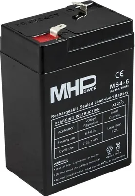 Image de Pb akumulátor MHPower VRLA AGM 6V/4Ah (MS4-6)