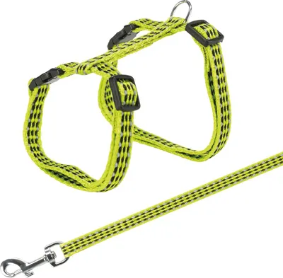 Produktbild von TRIXIE Katzengeschirr m. Leine, reflekt., 22–42 cm / 10 mm, 1,20 m