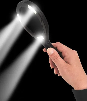Obrázok produktu pre Lupa IWH s LED osvetlením COB, čierne plastové puzdro, ručná lupa s LED svetlom, technológia COB,