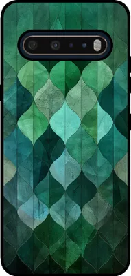 Produktbild von Smartphonica Telefon Fall geeignet für LG V60 mit grünen Blättern drucken - TPU Backcover Fall grünes Blatt Design - Grün