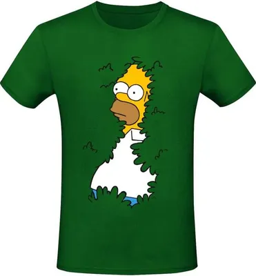 Produktbild von Die Simpsons T-Shirt Herren Homer grün Fan-Merch, Filme 100% Baumwolle L