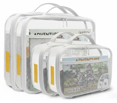 Produktbild von Set von 4 PVC Aufbewahrungstaschen mit Reißverschluss für Spielzeug