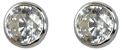 Produktbild von Miamar SO04 Damen Silber Ohrstecker Ohrschmuck Weiß