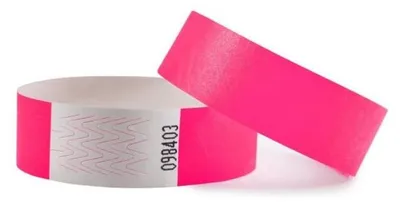 Produktbild von CombiCraft Tyvek Einlassbänder Neonpink – 100 Stück