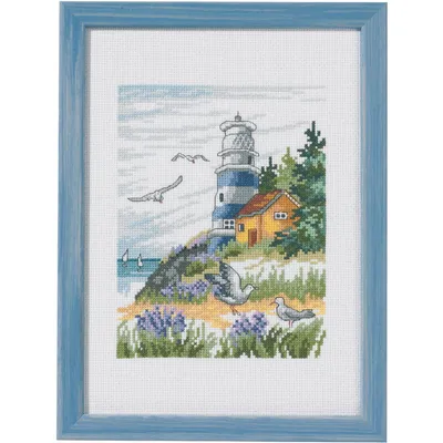 Zdjęcie produktu dla Permin zestaw do haftu krzyżykowego "Latarnia morska", 20x28cm, 92-1167