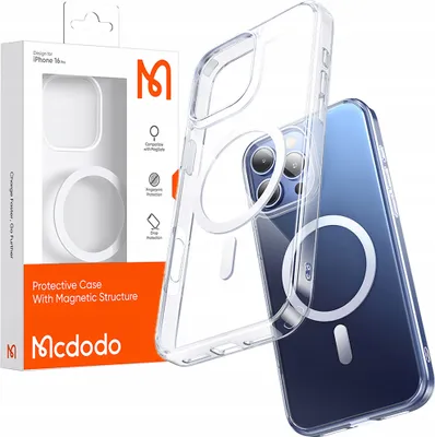Obrázek produktu pro Mcdodo McDodo PC-4922 Magnetic Case for iPhone 16 Pro (transparent)
