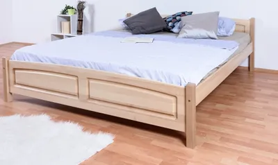 Produktbild von Doppelbett / Gästebett Buche massiv Vollholz natur 117, inkl. Lattenrost - 180 x 200 cm (B x L)