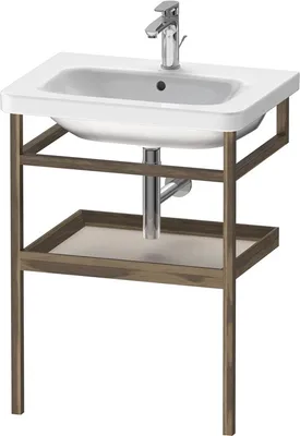 Produktbild von Duravit Handtuchhalter DuraStyle 59x44cm, taupe/amerik. Nussb, mit Ablage